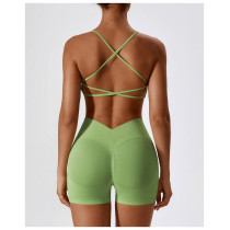 Custom Seamless Sports Bra | Factory seamless back cross sexy bra custom color logo