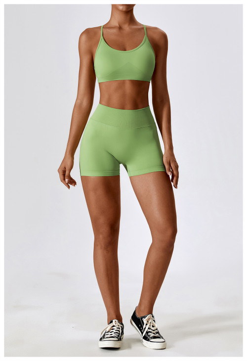 Custom Seamless Sports Bra | Factory seamless back cross sexy bra custom color logo