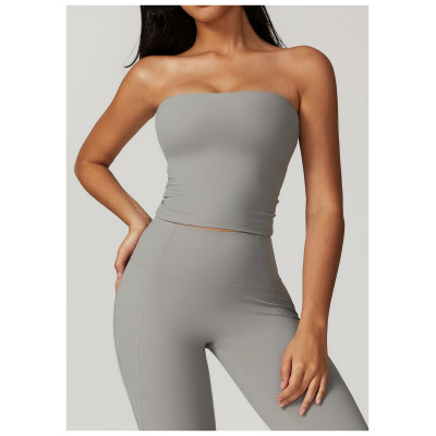 Custom Sexy Sports Tube Top | Wholesale with breast pads bra sexy women summer fitness freedom