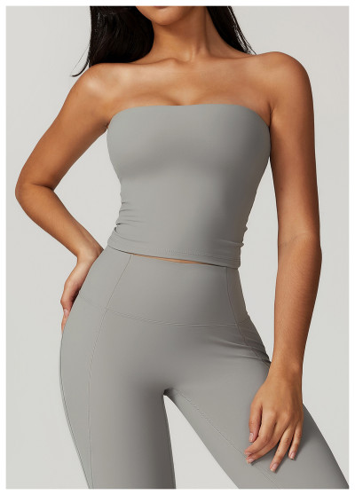 Custom Sexy Sports Tube Top | Wholesale with breast pads bra sexy women summer fitness freedom