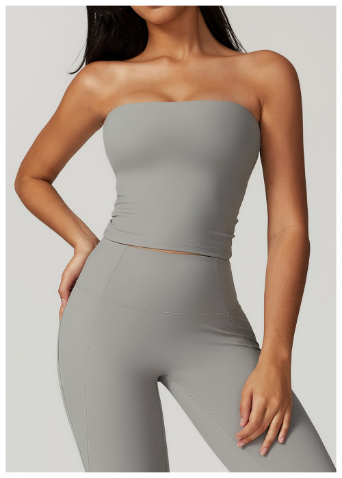 Custom Sexy Sports Tube Top | Wholesale with breast pads bra sexy women summer fitness freedom