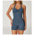 Custom Patchwork Jumpsuits | Factory straight bodysuit with pockets sexy style for women summer