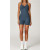 Custom Patchwork Jumpsuits | Factory straight bodysuit with pockets sexy style for women summer