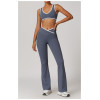 Custom Color Stitching Yoga Sets | Factory wholesale color stitching women's summer yoga sets