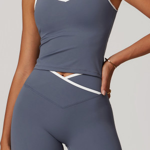 Custom Yoga Suits | Factory Wholesale Spliced ​​Women's Summer Yoga Suits Comfortable