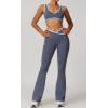 Custom Color Stitching Yoga Sets | Factory wholesale color stitching women's summer yoga sets