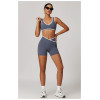 Custom Yoga Shorts Set | Factory Wholesale Colorful Stitching Women's Summer Shorts Set