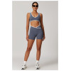 Custom Yoga Shorts Set | Factory Wholesale Colorful Stitching Women's Summer Shorts Set