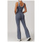 Custom Yoga Flared Pants Set | Factory Wholesale Spliced ​​Women's Summer Flared Pants Set