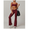 Custom flared pants yoga suit | Factory wholesale yoga wear women's custom fabric
