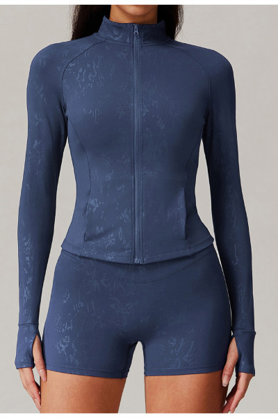 Customized hot stamping yoga jacket | Factory wholesale hot stamping fashion yoga jacket