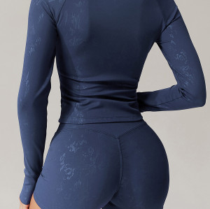 Customized hot stamping yoga jacket | Factory wholesale hot stamping fashion yoga jacket