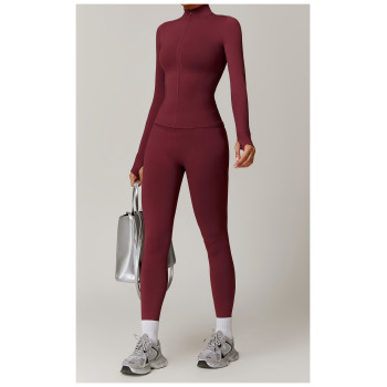 custom yoga clothes wholesale | Factory Women's Jacket Windproof Slim Warm