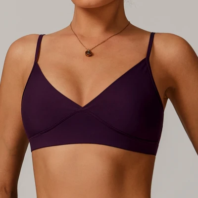 Custom Sports Bra Vendors | Custom sexy spaghetti strap bra high quality fitness yoga wear