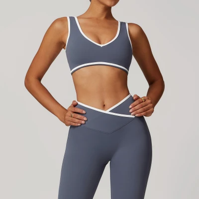 Custom Contrast Line Bra | Factory wholesale contrast color stitching sexy bra for women
