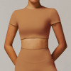 Custom Solid Color Bodysuit | Factory wholesale custom high-end short backless tops cropped top