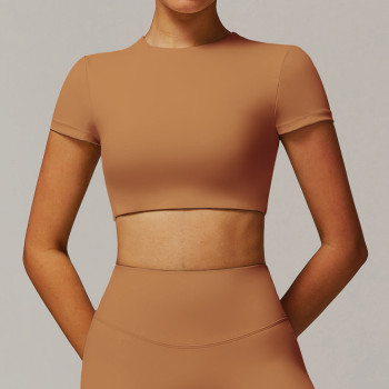 Custom Solid Color Bodysuit | Factory wholesale custom high-end short backless tops cropped top