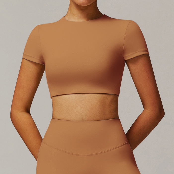 Custom Solid Color Bodysuit | Factory wholesale custom high-end short backless tops cropped top