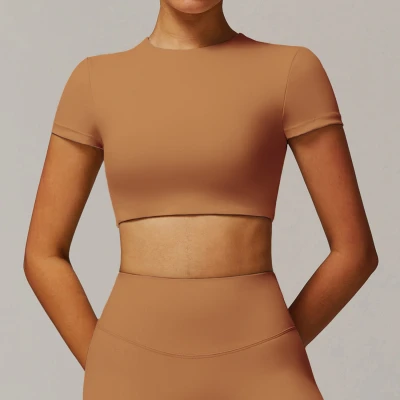 Custom Solid Color Bodysuit | Factory wholesale custom high-end short backless tops cropped top