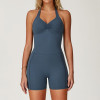 Custom Patchwork Jumpsuits | Factory straight bodysuit with pockets sexy style for women summer