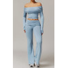 Custom Yoga Set Long | Wholesale Custom Long Sleeve Yoga Set Private Label Design