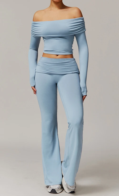 Custom Yoga Set Long | Wholesale Custom Long Sleeve Yoga Set Private Label Design