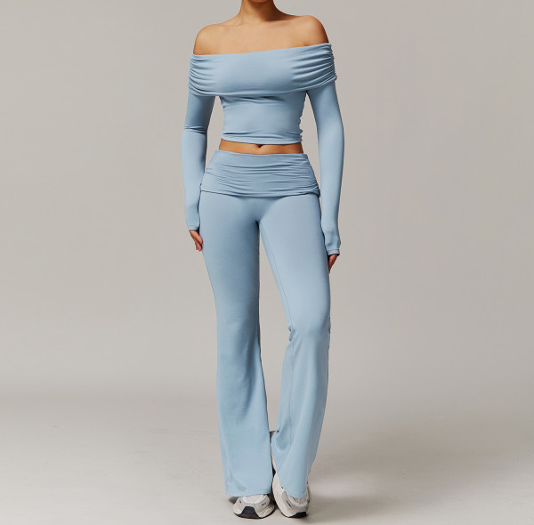 Custom Yoga Set Long | Wholesale Custom Long Sleeve Yoga Set Private Label Design