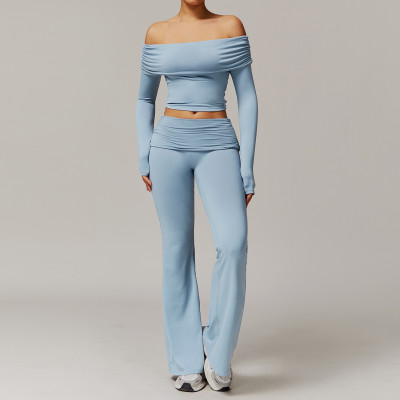 Custom Yoga Set Long | Wholesale Custom Long Sleeve Yoga Set Private Label Design
