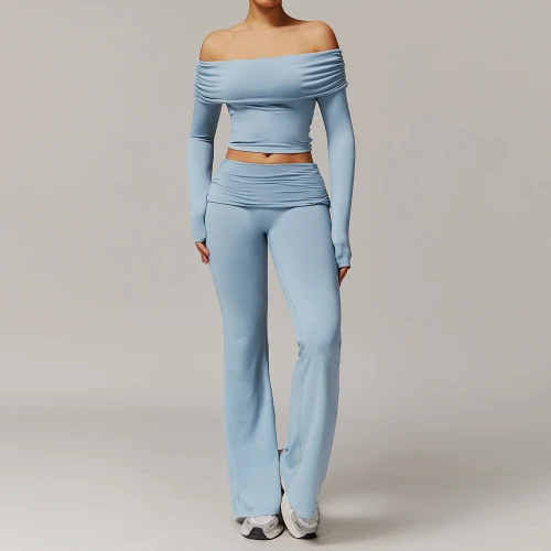 Custom Yoga Set Long | Wholesale Custom Long Sleeve Yoga Set Private Label Design