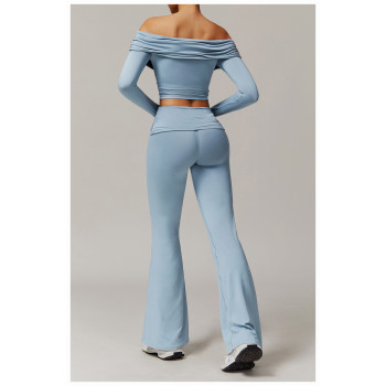 Custom Yoga Set Long | Wholesale Custom Long Sleeve Yoga Set Private Label Design