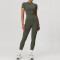 Custom Yoga Suit Short Sleeve | Wholesale Custom Yoga Suit Summer Custom Fabric Style Label