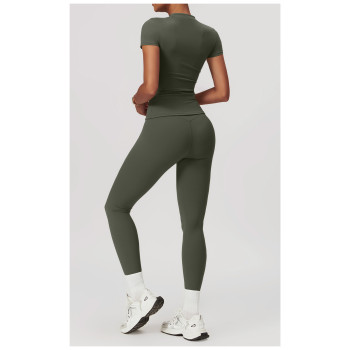 Custom Yoga Suit Short Sleeve | Wholesale Custom Yoga Suit Summer Custom Fabric Style Label