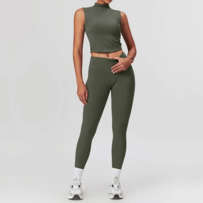 Custom Yoga Sets Sleeveless | Wholesale Custom Yoga Set Factory Custom Fabric Style Labels