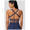 Custom sports bra | Wholesale cross back bra thread design custom fabric