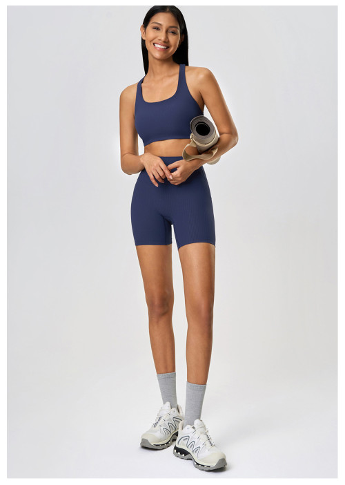 Custom sports bra | Wholesale cross back bra thread design custom fabric
