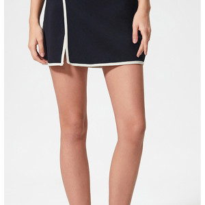 Custom tennis skirt | Sports casual contrast color split sports yoga tennis skirt