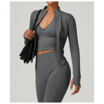 Custom Seamless Jackets | Wholesale Yoga Fitness Quick Dry Seamless Jackets Custom Logo