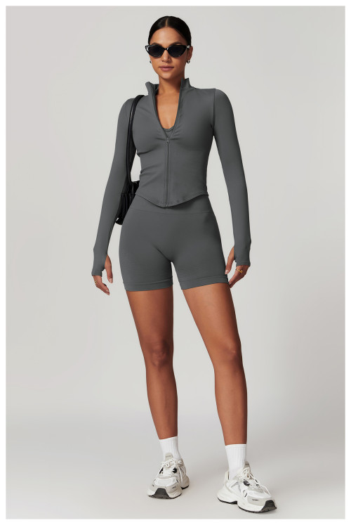 Custom Seamless Jackets | Wholesale Yoga Fitness Quick Dry Seamless Jackets Custom Logo