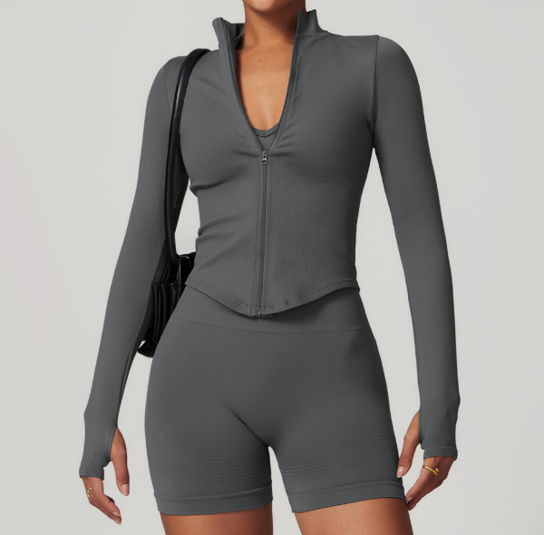Custom Seamless Jackets | Wholesale Yoga Fitness Quick Dry Seamless Jackets Custom Logo