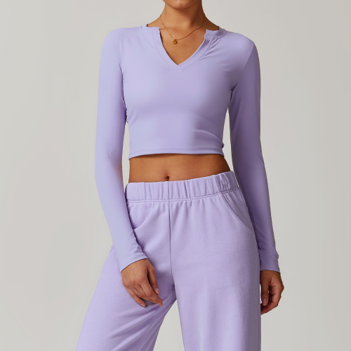 Custom yoga long sleeves | Customized nude fitness elastic slimming long sleeves