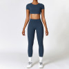 Custom outdoor yoga suit | factory direct fitness yoga suit running quick dry custom fabric color