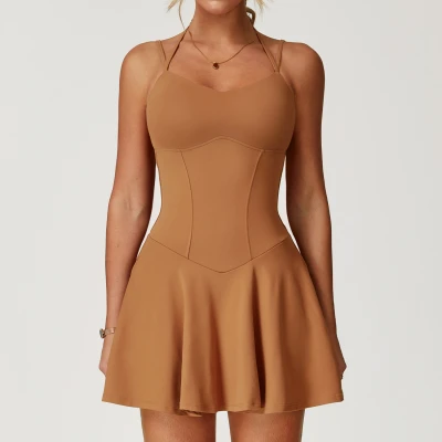 Custom A-line Dress | Custom High Waist Running Tennis Dress Private Label