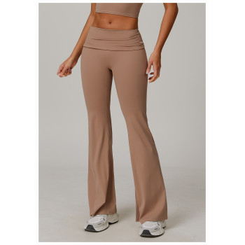 Custom yoga leggings | Factory custom Eco-friendly sports flared pants for yoga and fitness