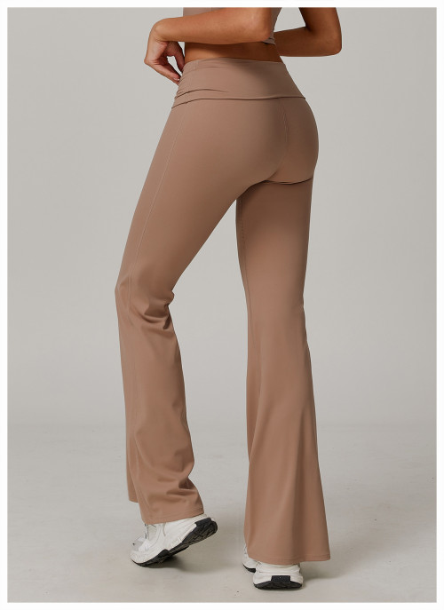 Custom yoga leggings | Factory custom Eco-friendly sports flared pants for yoga and fitness