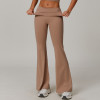Custom yoga leggings | Factory custom Eco-friendly sports flared pants for yoga and fitness