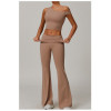 Custom yoga leggings | Factory custom Eco-friendly sports flared pants for yoga and fitness