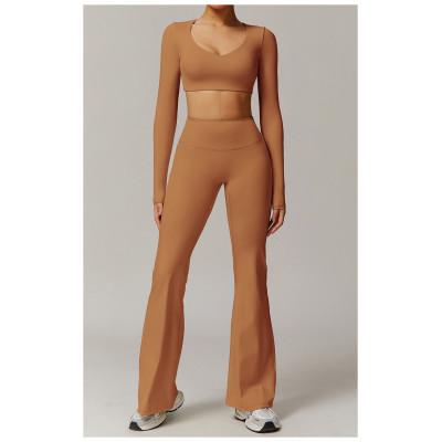 Custom Yoga Leggings | Factory Custom Yoga Running Flared Pants Private Label