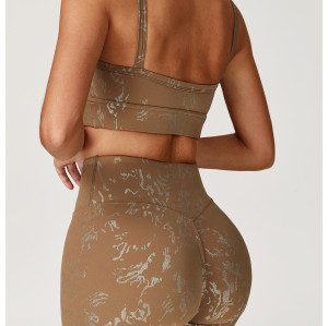 Custom Yoga Shorts | Wholesale Gold Stamping Casual Yoga Sports Shorts Quick Dry Women Fitness