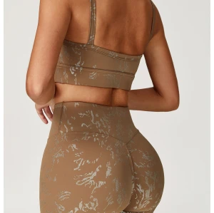 Custom Yoga Shorts | Wholesale Gold Stamping Casual Yoga Sports Shorts Quick Dry Women Fitness