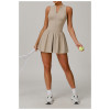 Custom tennis skirt | Factory wholesale stand collar tennis skirt custom fabric color private label